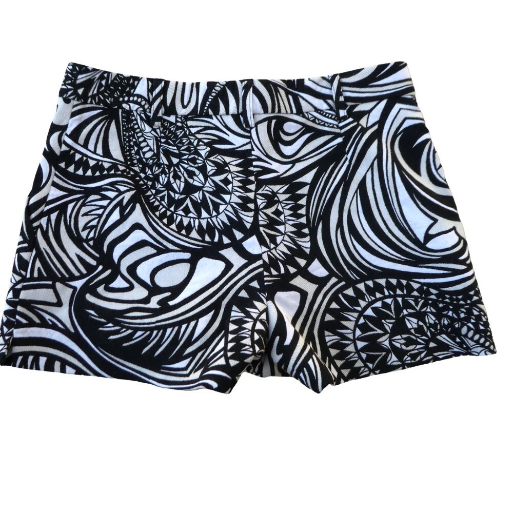 Emilio Pucci Italy Psychedelic Shorts Cheeky Zip Bar Clasp Fly Canvas Side Slits - Picture 8 of 10